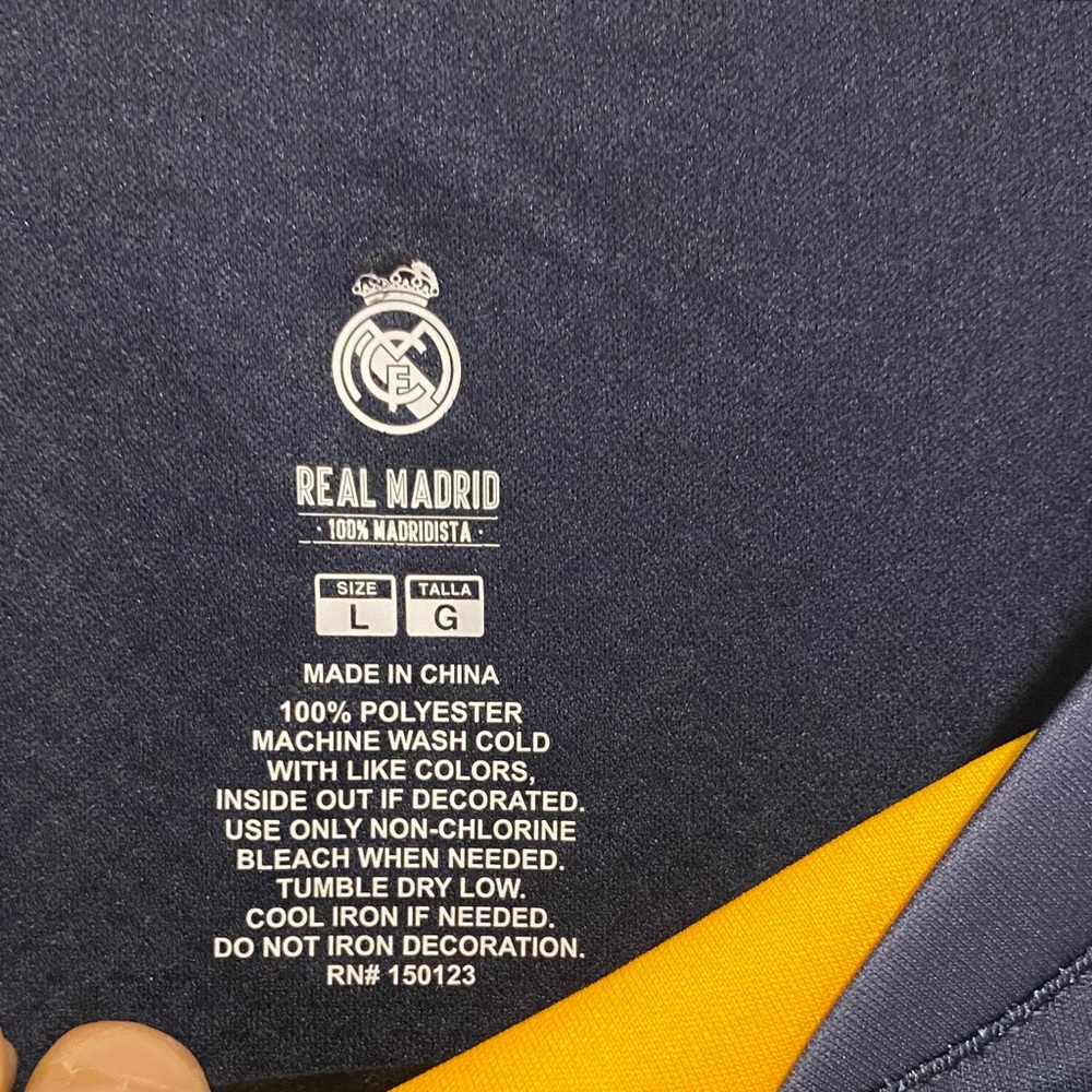 Real Madrid Navy & Yellow Soccer Jersey - Picture 2 of 2